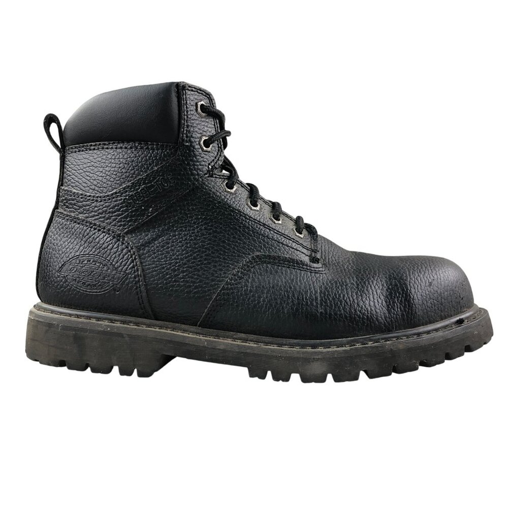 Dickies Men's Size 10.5 Prowler Black Leather Steel Toe Slip Resistant Work Boot